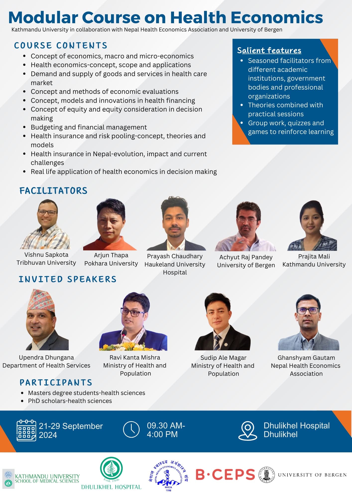 Modular Course on Health Economics